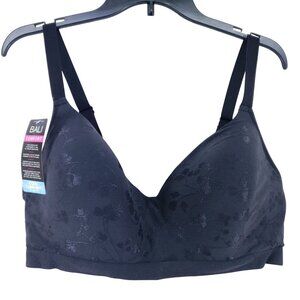 Bali Comfort Revolution Wirefree Bra 2XL Black Adjustable Straps & Cool Comfort